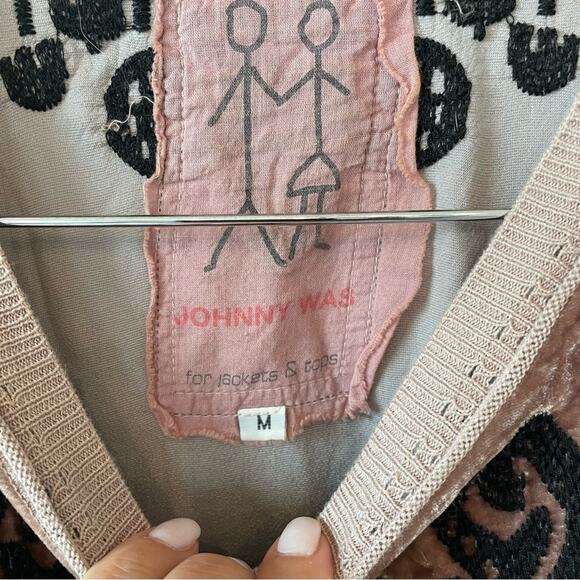 Johnny Was Velvet Silk Top Brown - Picture 3 of 4